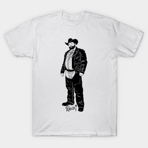 Cowboy Barrett_ Black lines T-Shirt by RobskiArt